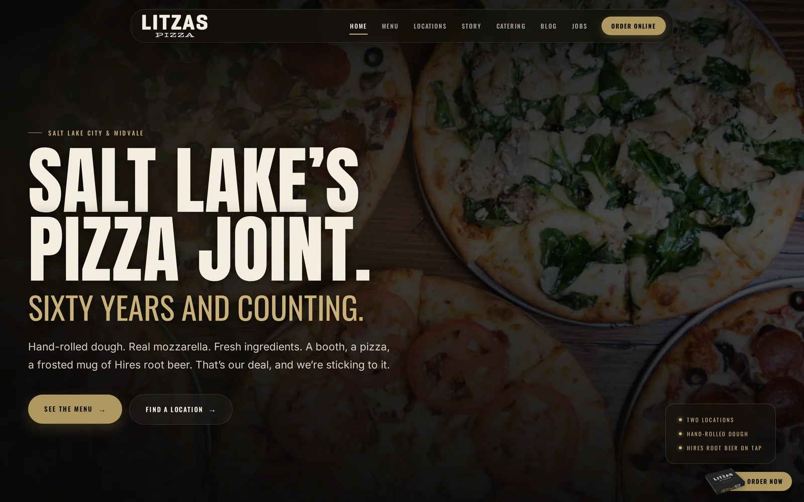Litza's Pizza — rebranded site with online ordering